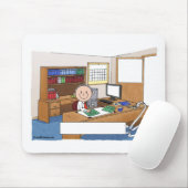 Accountant, man - persoonlijke Cartoon cadeau Muismat (Met muis)