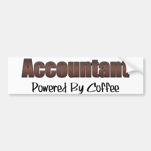 Accountant met koffie bumpersticker (Voorkant)