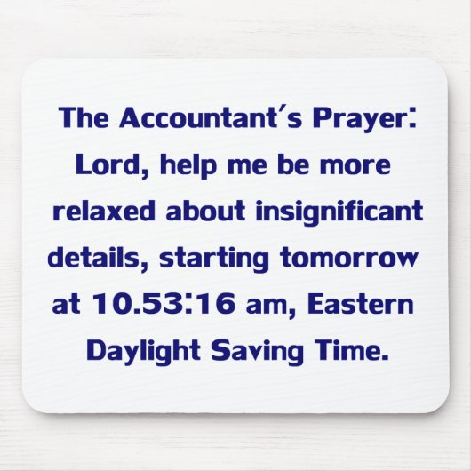 Accountant Mousepad Muismat (Voorkant)