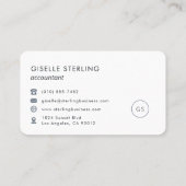 Accountant Navy Blue Professional Visitekaartje (Achterkant)