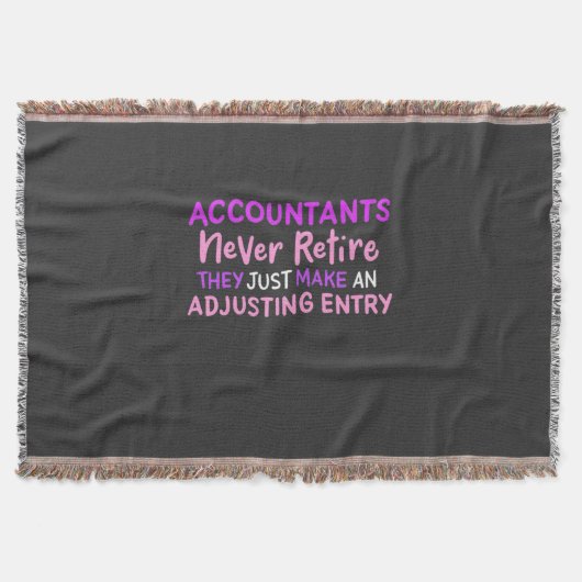 Accountant Nooit Retire Deken (Voorkant)