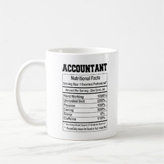 Accountant Nutrition Facts Coffee Mug Koffiemok