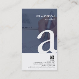 Accountant Paperwork Bold Monogram Visitekaartje