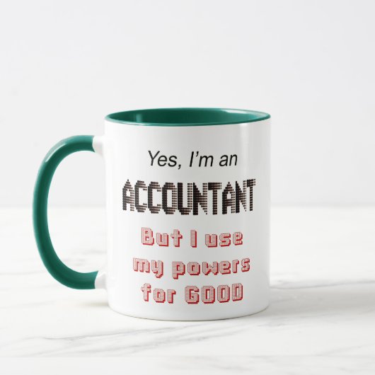 Accountant Powers Funny Office Humor Gezegde Mok (Links)