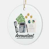 Accountant Professie Keramisch Ornament (Links)