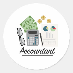 Accountant Professie Ronde Sticker