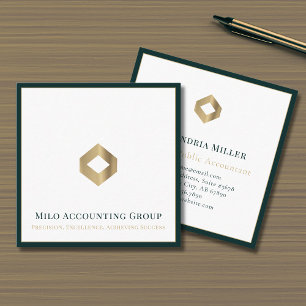 Accountant Professionele Luxe Logo Vierkante Visitekaartje
