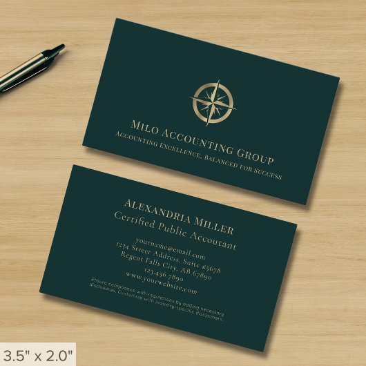 Accountant Professionele Luxe Logo Visitekaartje