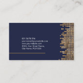 Accountant Services - Gold Numbers patroon Visitekaartje (Achterkant)