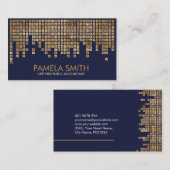 Accountant Services - Gold Numbers patroon Visitekaartje (Voorkant / Achterkant)