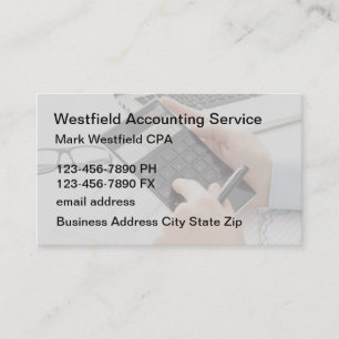 Accountant Simple Business Card-template Visitekaartje