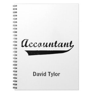 Accountant sportstijl tekst notitieboek