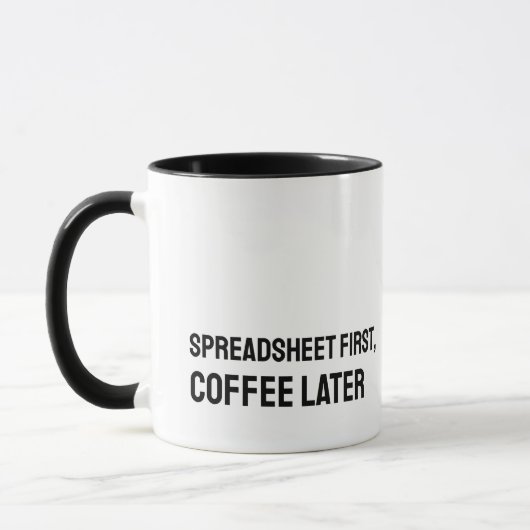 Accountant spreadsheet Funny Mug Mok (Links)