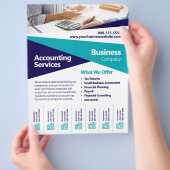 Accountant Tax Returns Tear Off Flyer Template (Hand)