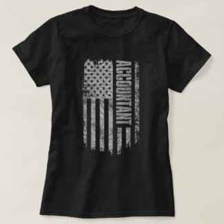 Accountant USA Flag Distressed design T-shirt