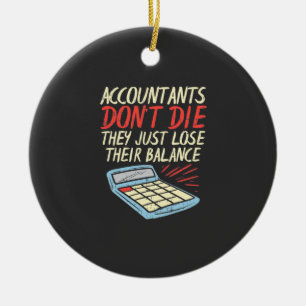 Accountant verliest gewoon zijn saldo keramisch ornament