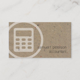 Accountant Vet Icoon Natuurlijk Papier Textuur Visitekaartje