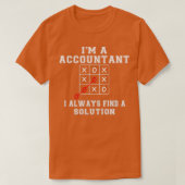 Accountant vindt altijd de oplossing TaaktitelAcco T-shirt (Design voorkant)