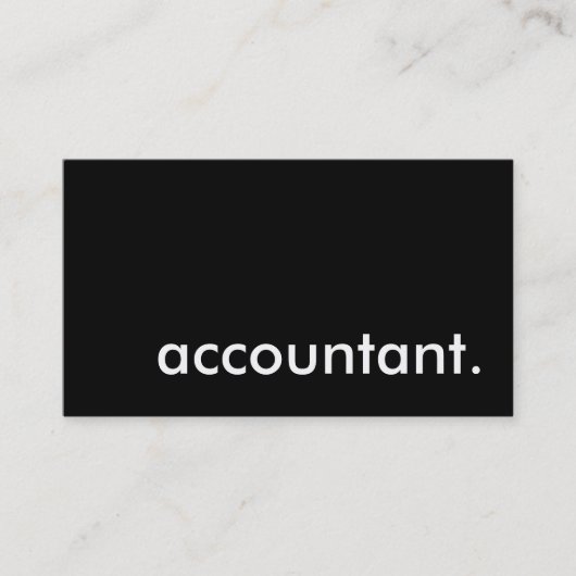 accountant. visitekaartje (Voorkant)