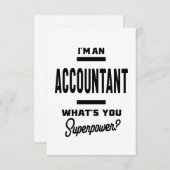 Accountant Werktaak Titel Cadeau RSVP Kaartje (Voorkant / Achterkant)