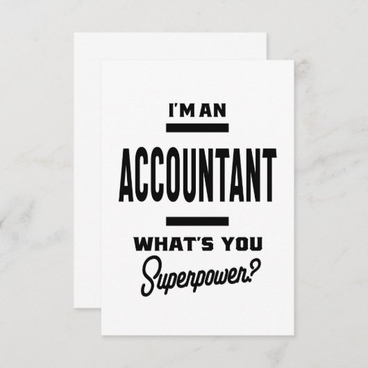 Accountant Werktaak Titel Cadeau RSVP Kaartje (Voorkant / Achterkant)