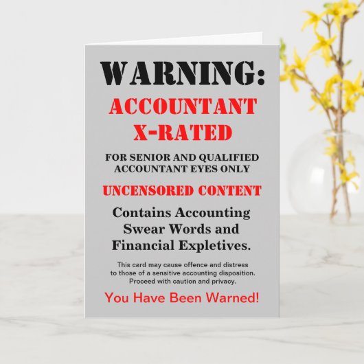 Accountant x-Geschatte Grappige Grap - voeg Naam & Kaart (Gele Bloem)