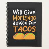Accountant zal hypothecair advies geven over taco' planner (Voorkant)
