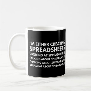 Accountants & Data-analisten Funny spreadsheets Koffiemok