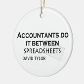 Accountants doen het! keramisch ornament (Links)