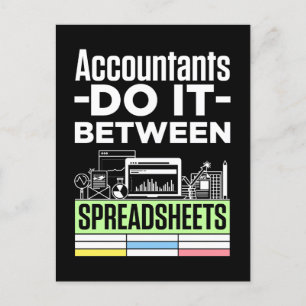 Accountants doen het tussen spreadsheets briefkaart