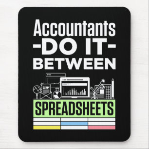 Accountants doen het tussen spreadsheets muismat