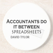 Accountants doen het! zandsteen onderzetter (Voorkant)