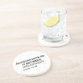 Accountants doen het! zandsteen onderzetter (Zijkant)