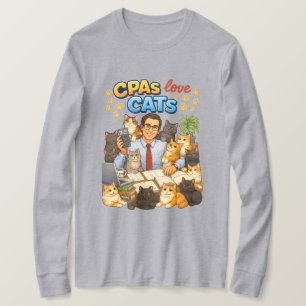 Accountants houden van katten t-shirt