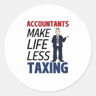 Accountants maken het leven minder belastend ronde sticker