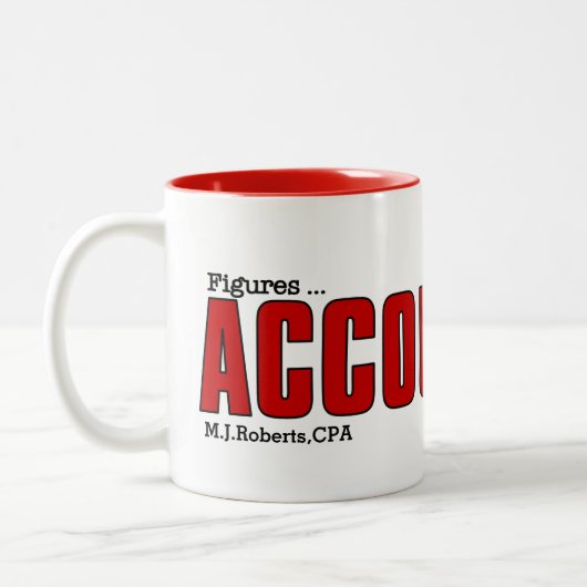 Accountant's Mok Funny Custom Play op woorden (Links)