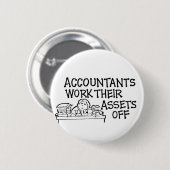 Accountants werken hun bedrijfsmiddelen uit ronde button 5,7 cm (Voorkant /achterkant)