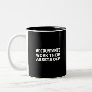 Accountants werken hun bezittingen eruit Two-Tone Tweekleurige Koffiemok