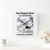 Accountantsdiensten Cartoon Klok (Huis)