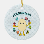 Accounting Egghead Keramisch Ornament (Voorkant)