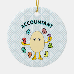 Accounting Egghead Keramisch Ornament