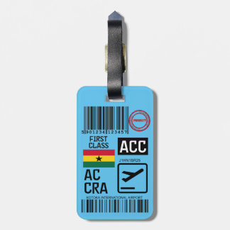 Accra airport travel tag bagagelabel