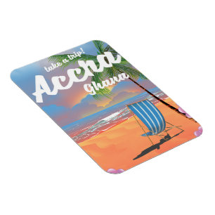 Accra Ghana strand reisposter Magneet