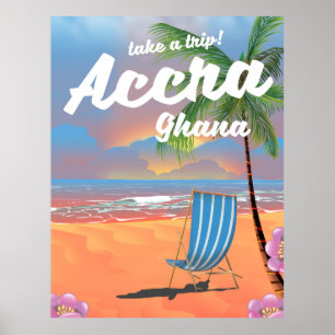 Accra Ghana strand reisposter Poster