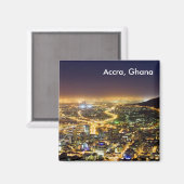 Accra, Ghana Threadnets Magneet (Voorkant / Achterkant)