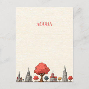 Accra Ghana Travel Briefkaart