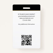 Accreditatie Notaris Openbare foto QR Code ID Zwar Badge (Achterkant)