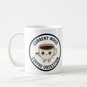 "ACCRO AU CAFÉ" Tasse à café Mug de dessin animé m