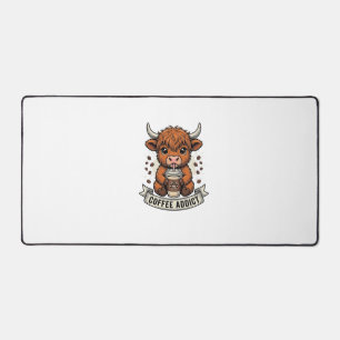 Accro au café Vache des Highlands Mignonne Gravure