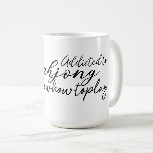 Accro au mug de Mahjong (Devant droit)